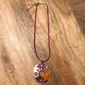 Funky Floral Pendant Necklace
